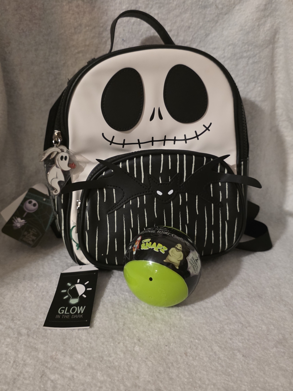 Nightmare Skull Kids Backpack - Black & White
